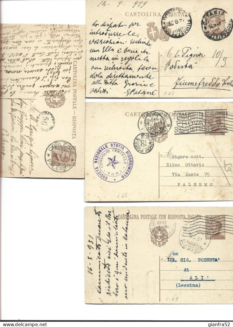 LOTTO DI 64 CARTOLINE POSTALI QUASI TUTTE DIVERSE DAL 1877 AL 1930 CIRCA