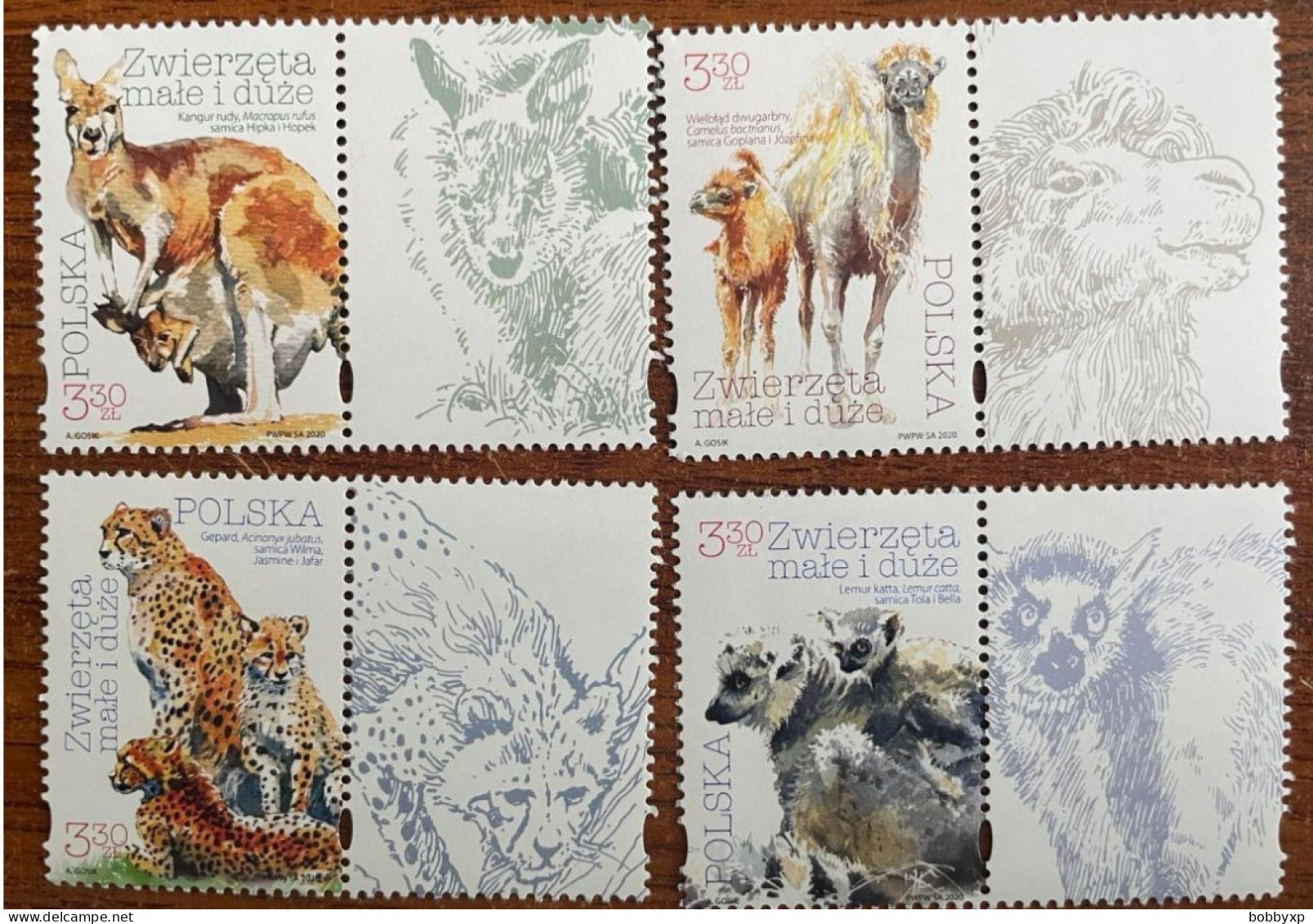 Poland 2020. Small And Large Animals. Fauna. Mi 5210-13.2 Sets & Labels. MNH - Nuevos