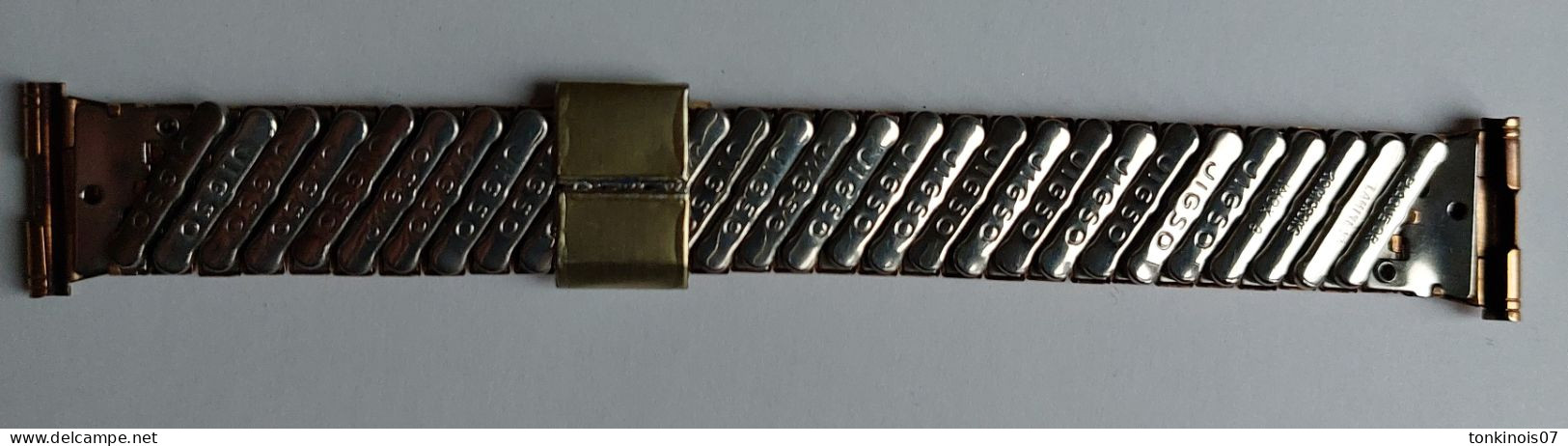 Bracelet De Montre Années 1930/1950 En Métal Plaqué Or 10 Microns Annecy JC France - Relojes Ancianos