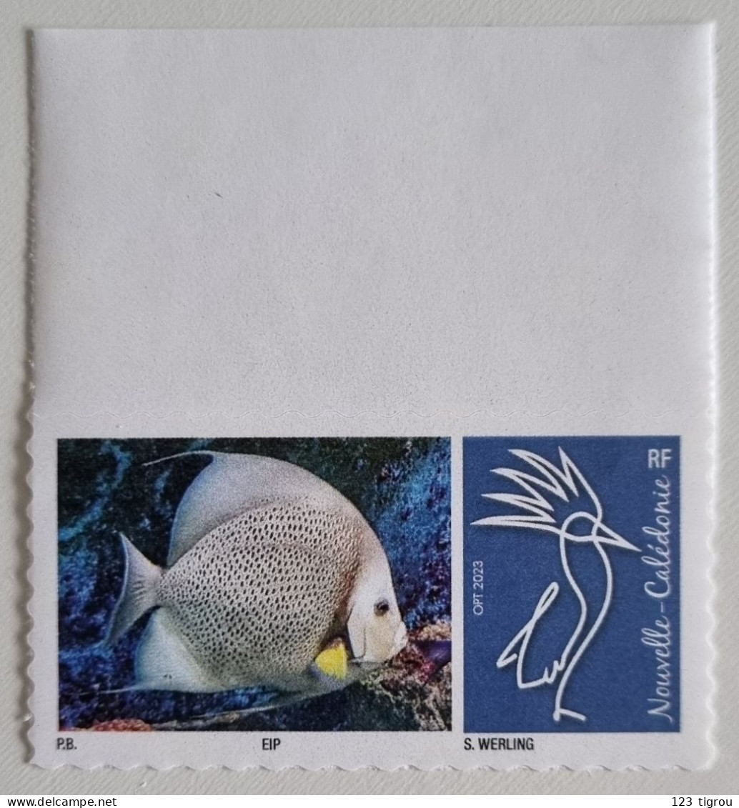 CAGOU PERSONNALISE LOGO POISSON ANGE GRIS OPT 2023 EXTRAIT D'UNE FEUILLE DE 20 TIMBRES PS TB - Unused Stamps