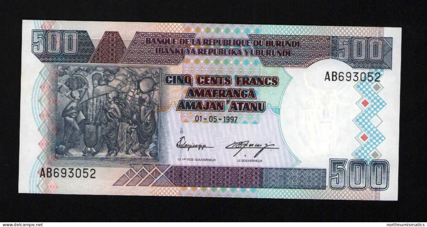 Burundi 500 Francs 01-05-1997 Unc - Burundi