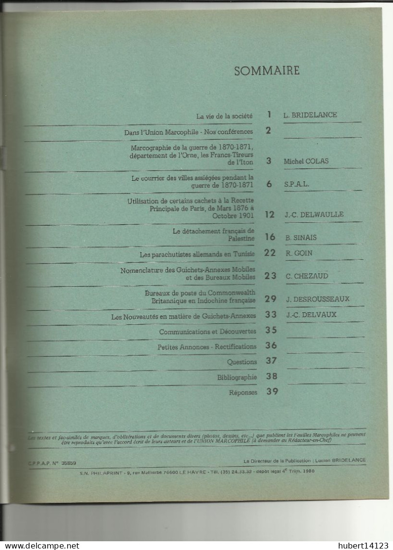 LES FEUILLES MARCOPHILES N° 223 De 1980 40 PAGES - Francés (desde 1941)