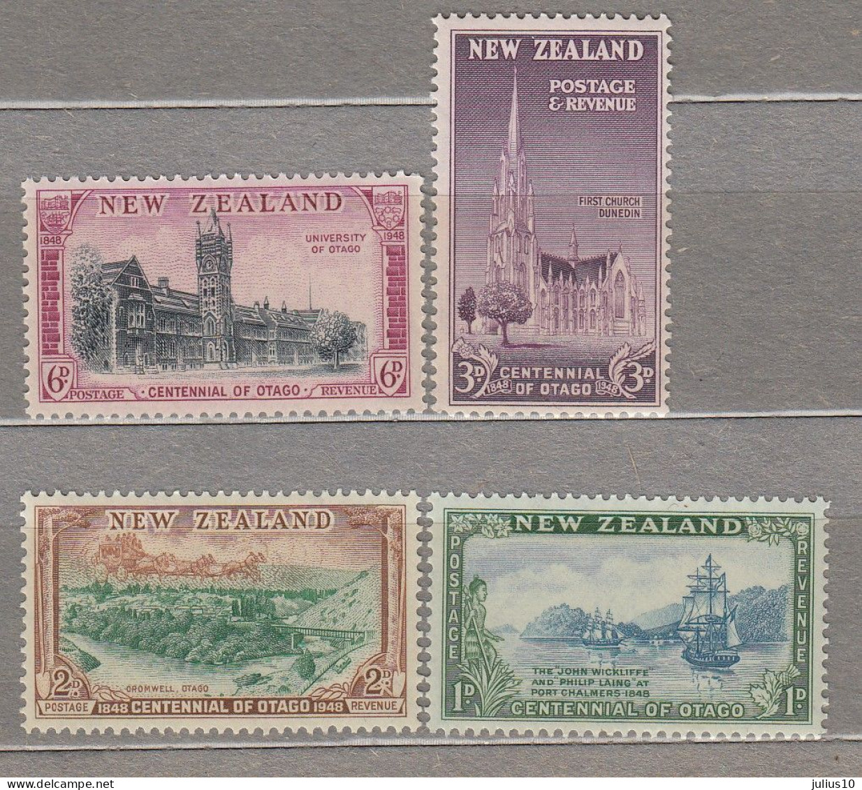 NEW  ZEALAND 1948 MNH (**) Definitive Set Ships Castles Mi 301-304 #34280 - Nuovi