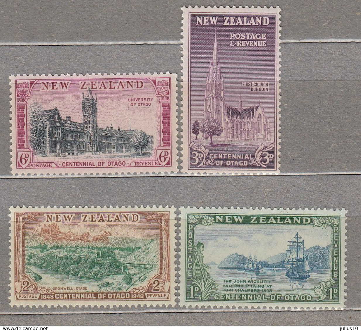 NEW  ZEALAND 1948 MNH (**) Definitive Set Ships Castles Mi 301-304 #34280 - Ungebraucht