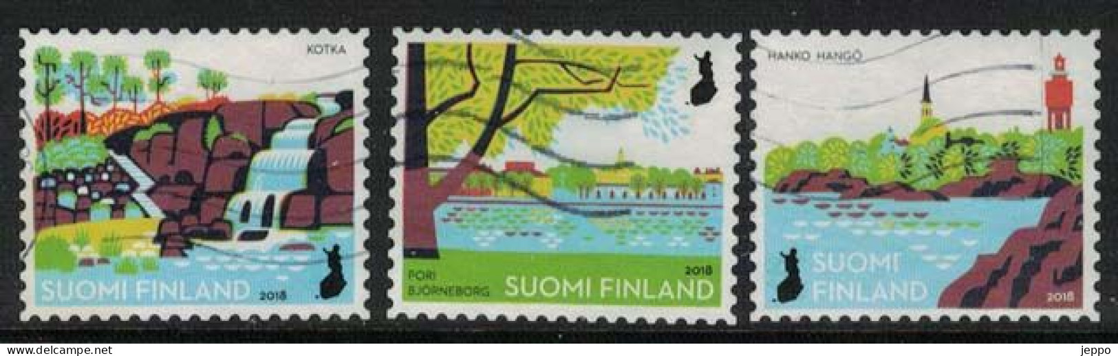2018 Finland, National Urban Parks, Complete Used Set. - Gebraucht