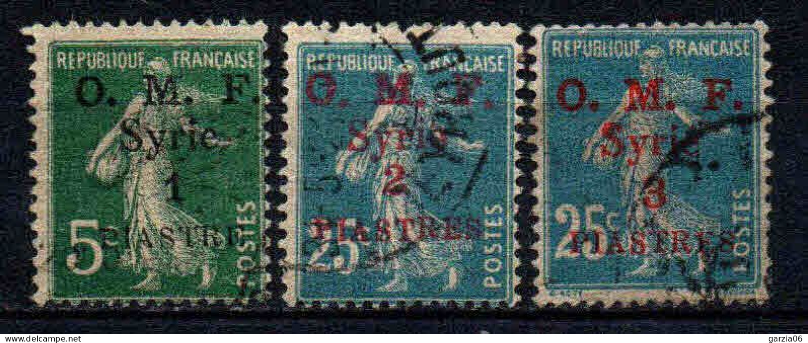 Syrie  - 1920 - Tb De France   Surch - N° 35/37/38  -  Oblit - Used - Gebraucht