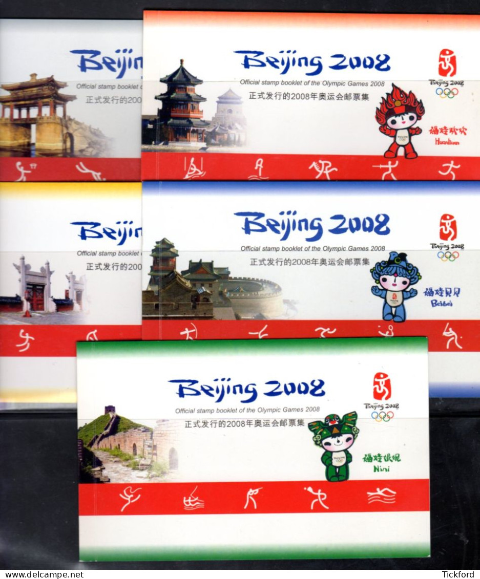 CHINE / CHINA 2008 - Lot De 5 Carnets / Booklets Jeux Olympiques Pékin 2008 - Neufs ** / MNH / Postfris - Estate 2008: Pechino