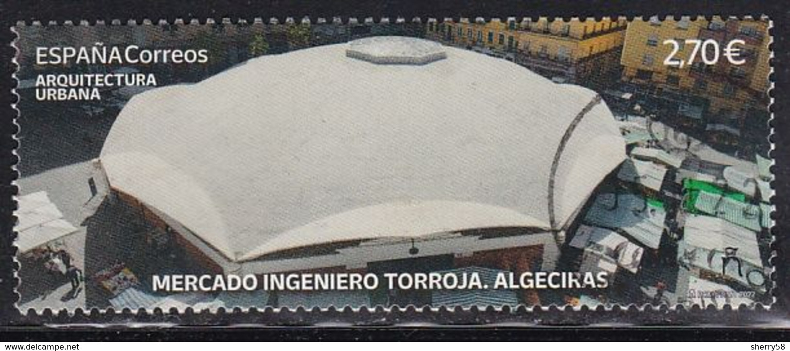 2022-ED. 5598 - Arquitectura Urbana. Mercado Ingeniero Torroja. Algeciras - USADO - Used Stamps