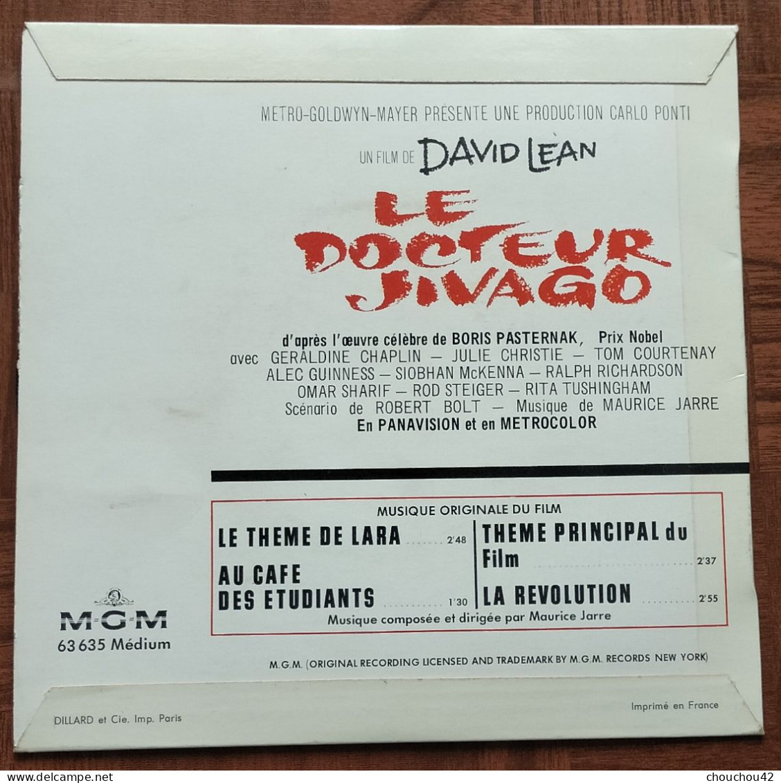 Bo Du Film Le Docteur Jivago - Soundtracks, Film Music