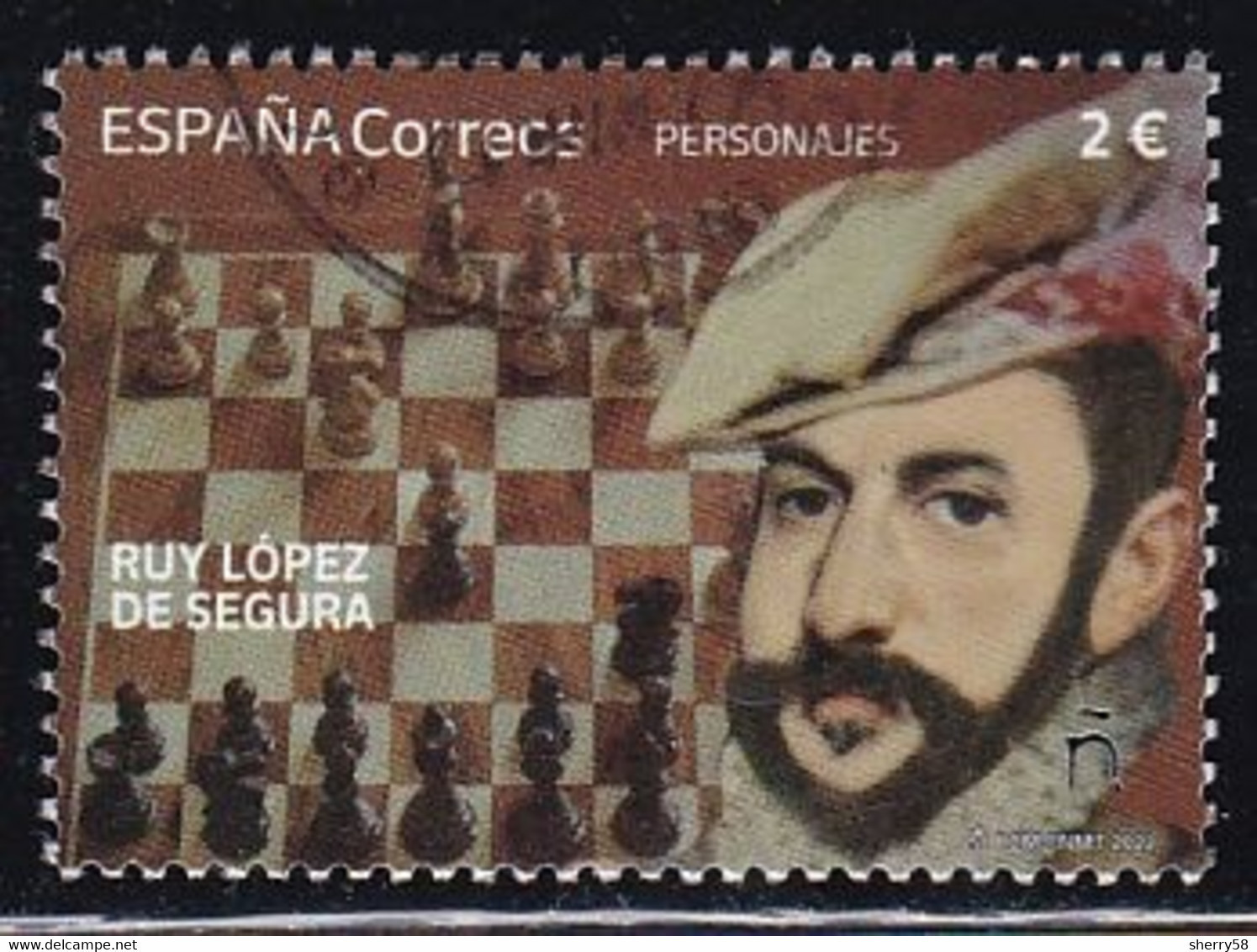 2022-ED. 5594 - Personajes. Ruy López De Segura. Ajedrez - USADO - Used Stamps