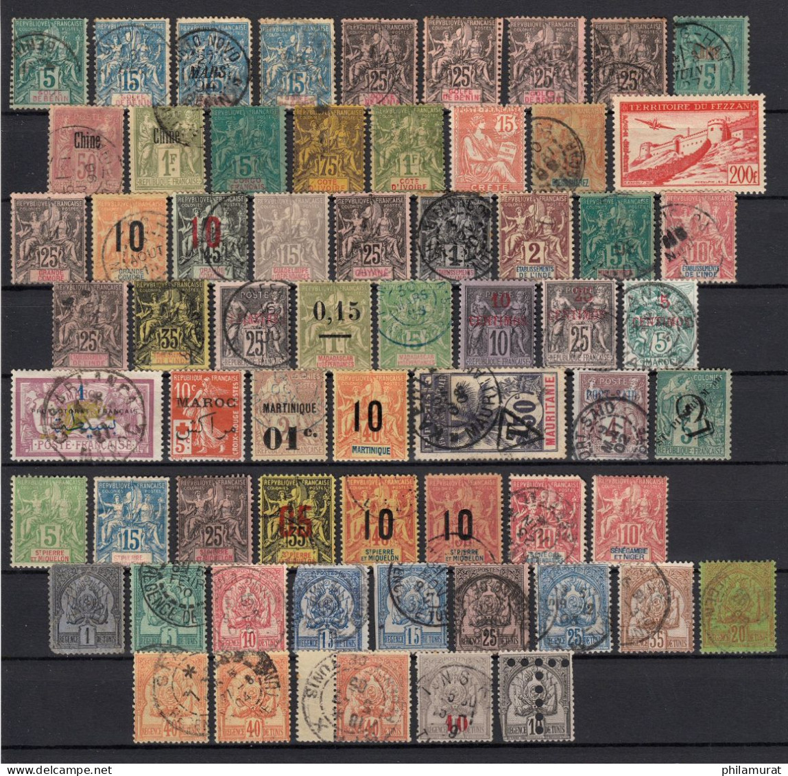 COLONIES FRANCAISES 1880/1900 - Lot De 63 Timbres, COTE +750€ - Tous états - Collections