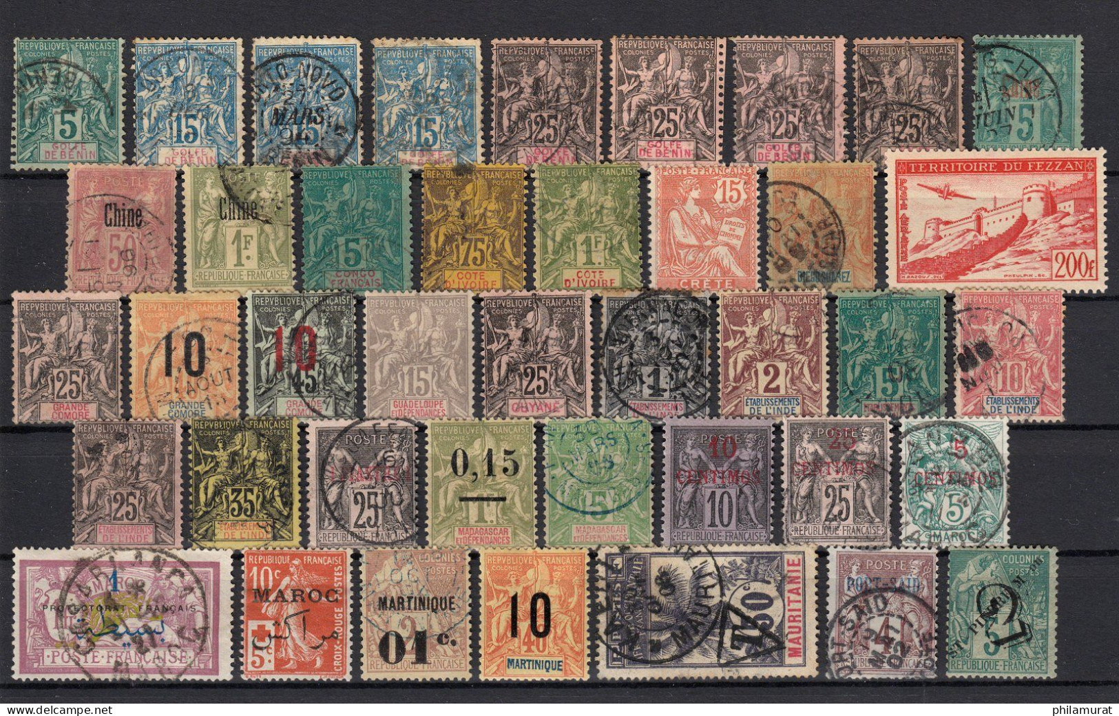 COLONIES FRANCAISES 1880/1900 - Lot De 63 Timbres, COTE +750€ - Tous états - Collections