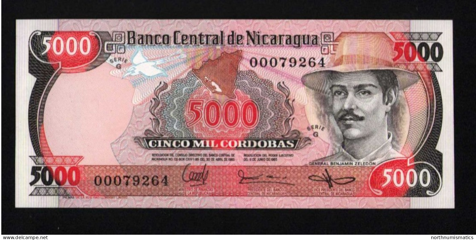 Nicaragua 5000 Cordobas 1985 Unc - Nicaragua