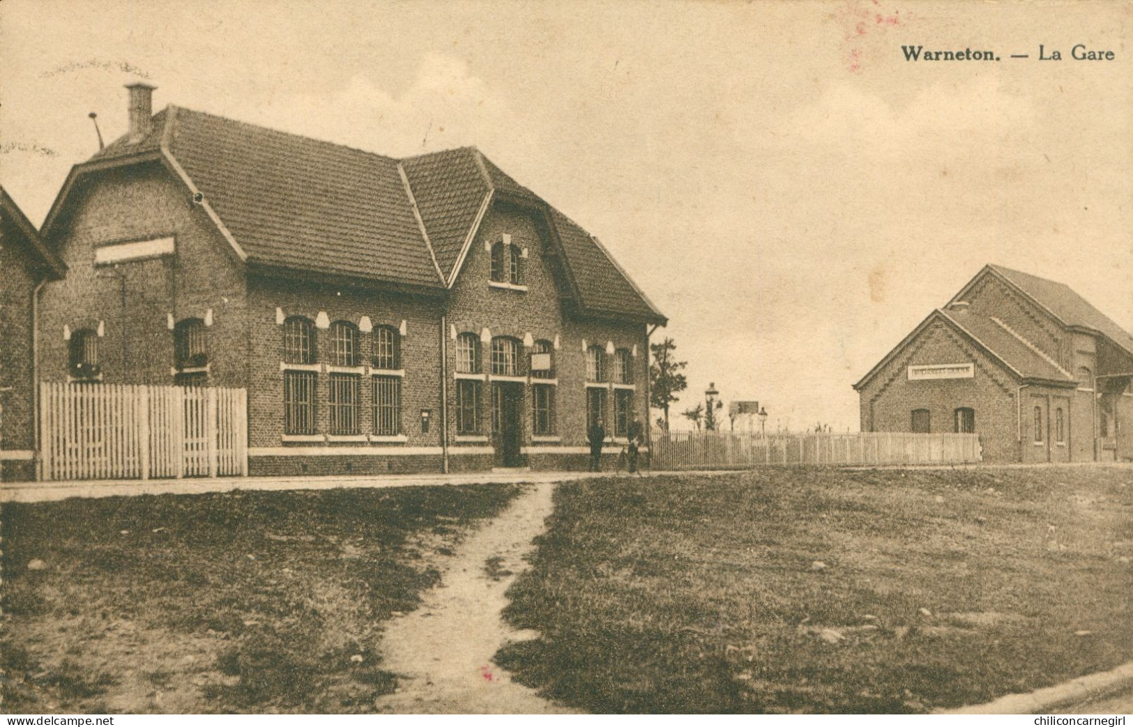 * WARNETON - La Gare - Statie - COMINES WARNETON - KOMEN WAASTEN - Animée - 1930 - Komen-Waasten