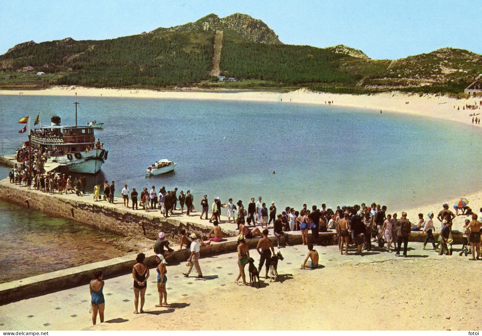 BOAT BARCO ISLAS CIES VIGO GALICIA CARTE POSTALE OLD POSTCARD TARJETA POSTAL ESPAÑA SPAIN - Pontevedra