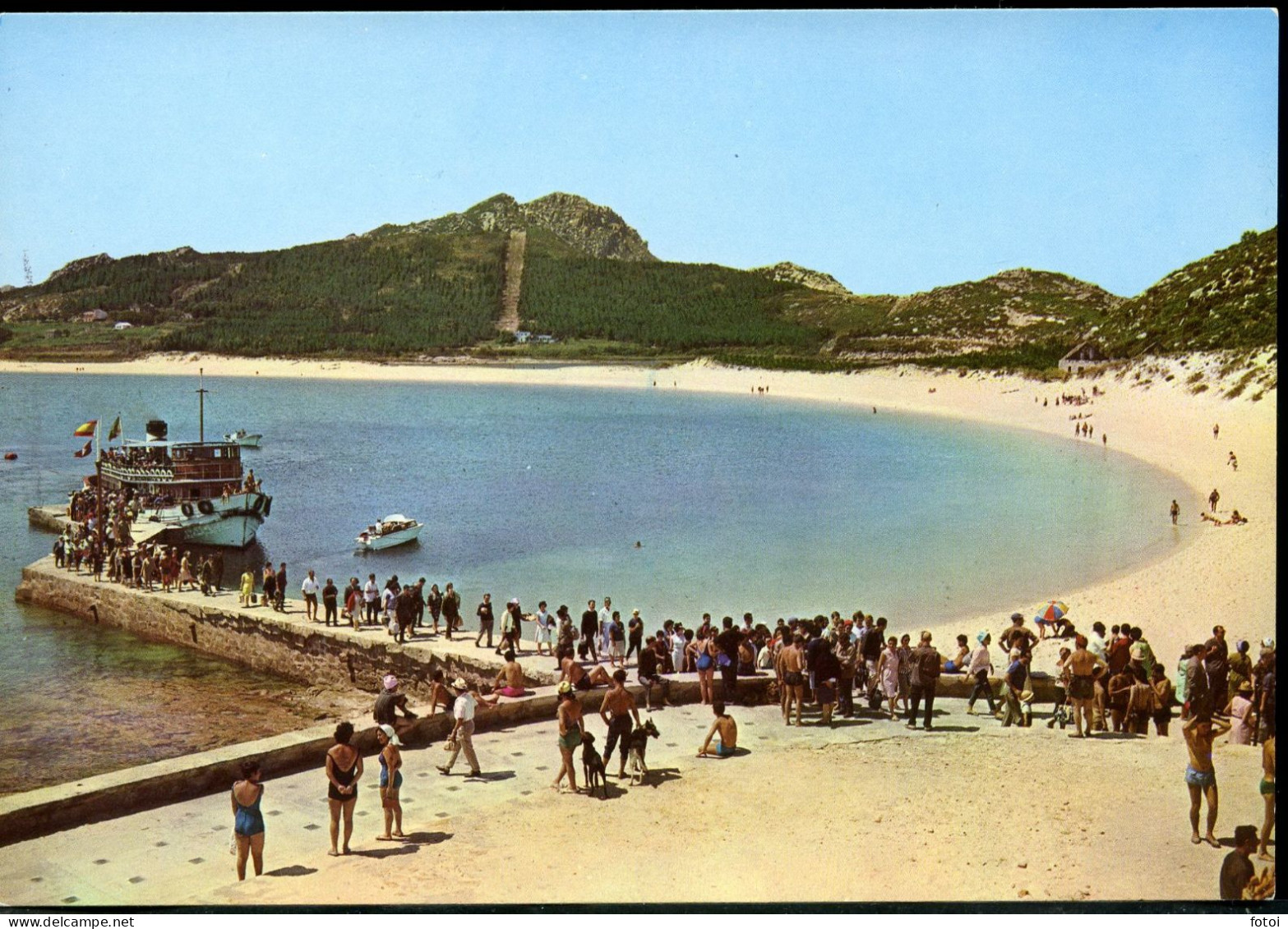 BOAT BARCO ISLAS CIES VIGO GALICIA CARTE POSTALE OLD POSTCARD TARJETA POSTAL ESPAÑA SPAIN - Pontevedra