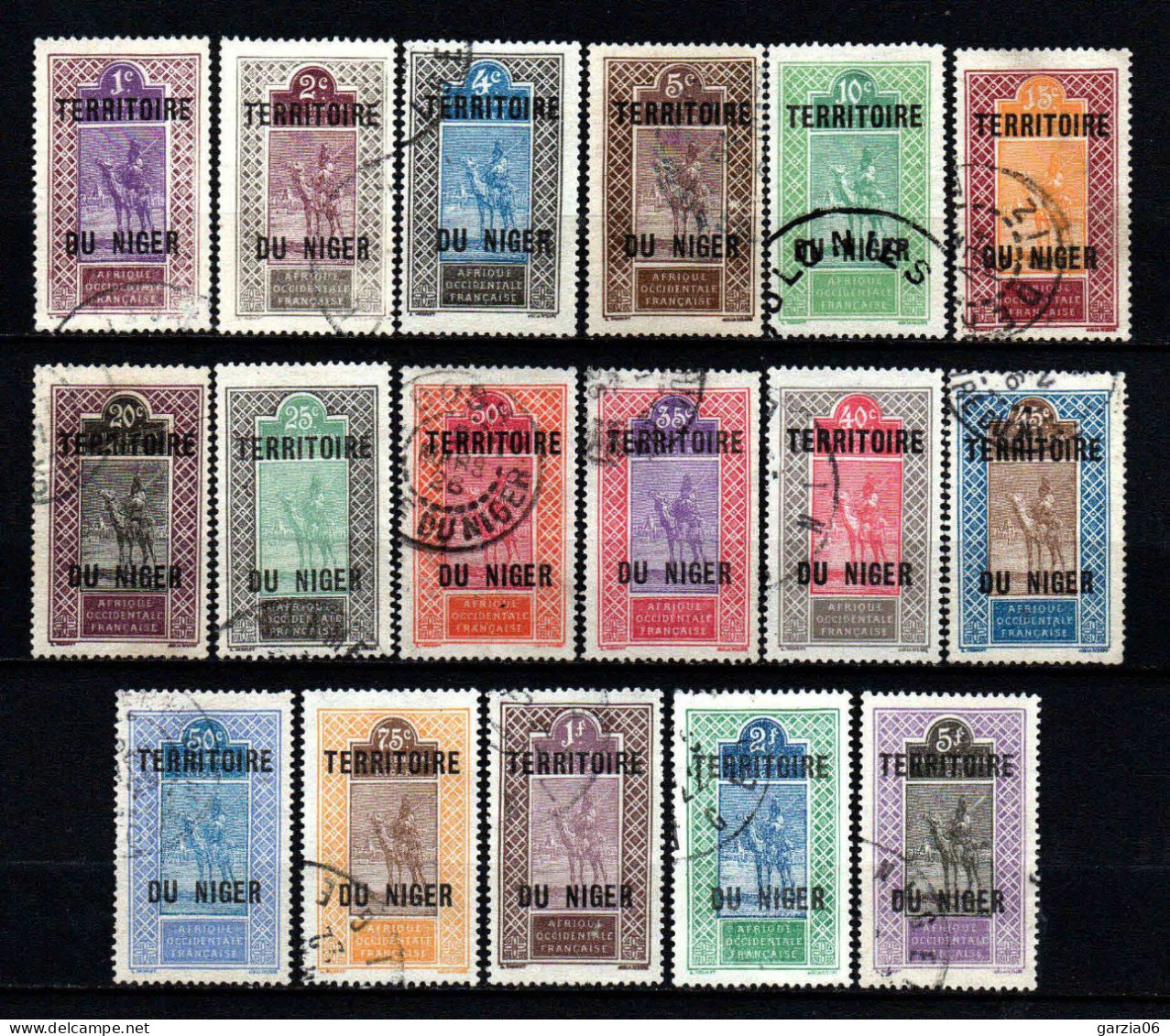 Niger  - 1921 - Tb Du Haut Sénégal Et Niger Surch  - N° 1 à 17 - Oblit - Used - Oblitérés