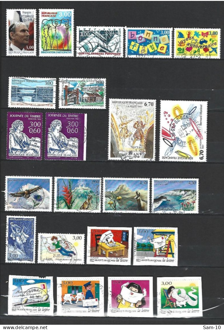 Année 1997 Complété France Oblitère N 3024/3128 - 1990-1999