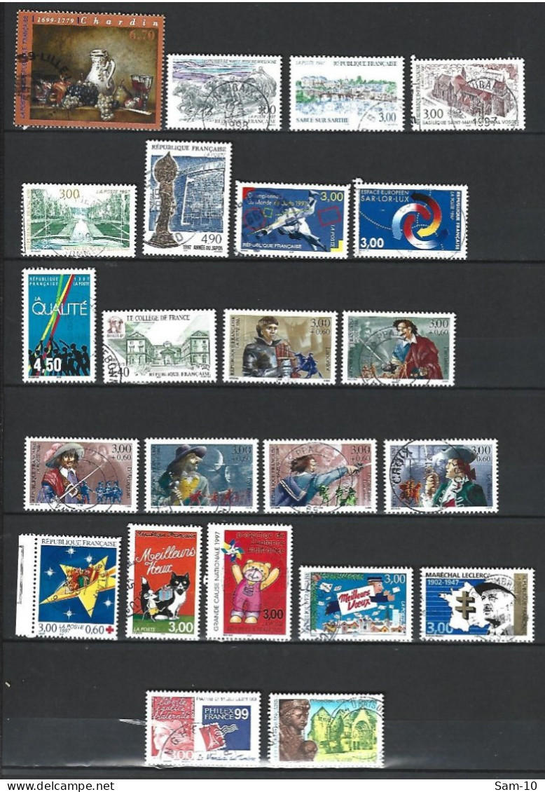 Année 1997 Complété France Oblitère N 3024/3128 - 1990-1999