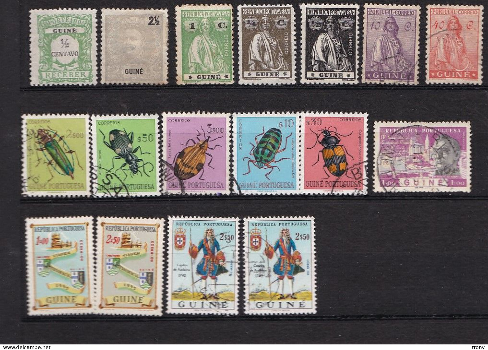 17 Timbres  Oblitérés  Portugal   Colonies Portugaises Et Dépendances   Guinée Portugaise - Portugees Guinea