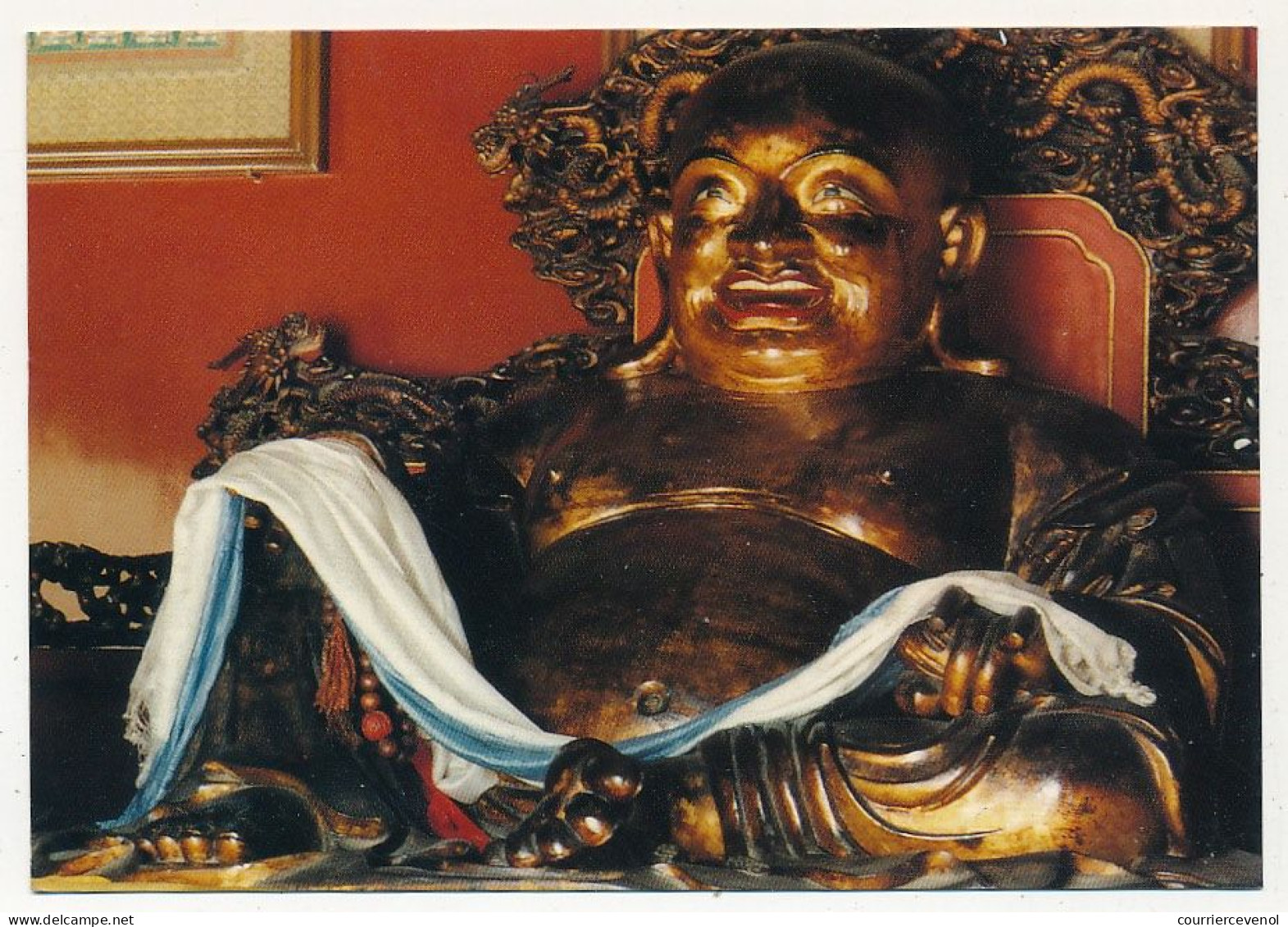 3 CPM - CHINE - The Painting Of The Guardian Angel... Mile Buddha Covered By Gold Foil... High Sandalwood Statue Bouddha - China