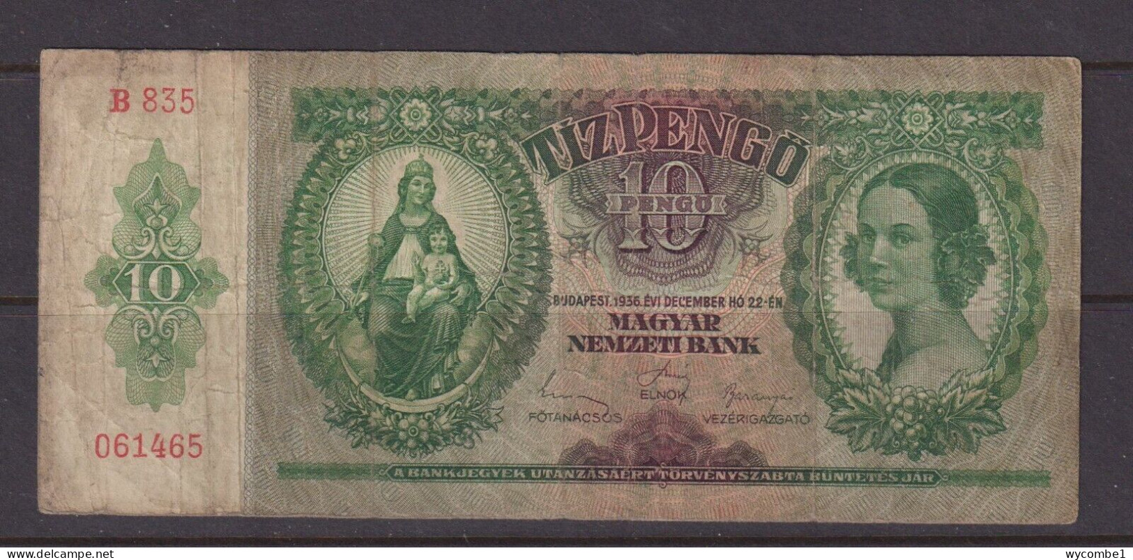 HUNGARY - 1936 10 Pengo Circulated Banknote - Hungary