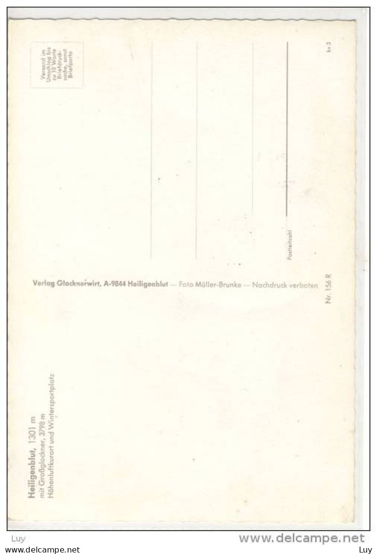 HEILIGENBLUT - Mit Großglockner - Riesenkarte, Giant Format, 14,5 X 20,5 Cm - Heiligenblut