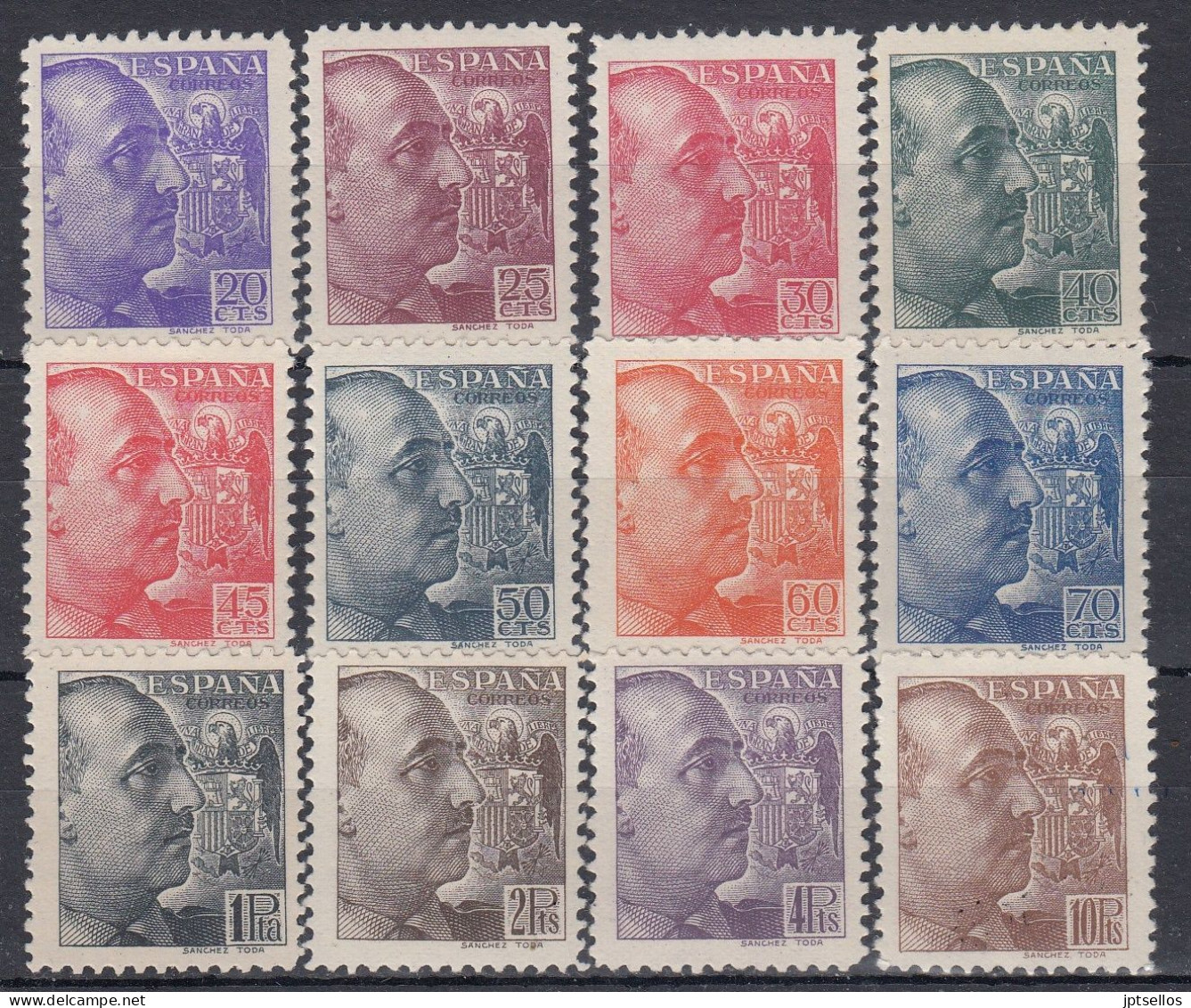 ESPAÑA 1939 Nº 867/876 NUEVO SIN FIJASELLOS (BIEN CENTRADA) - Unused Stamps