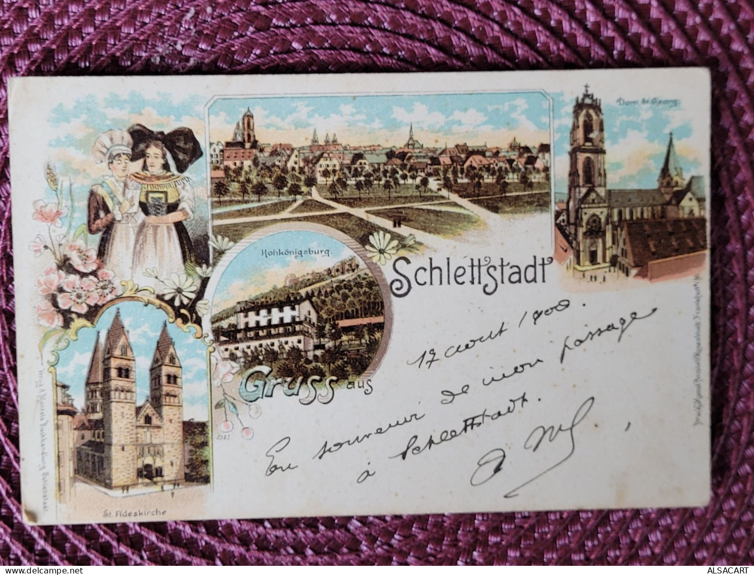Gruss Aus Selestat Schlettstadt , Lithographie 1900 - Selestat