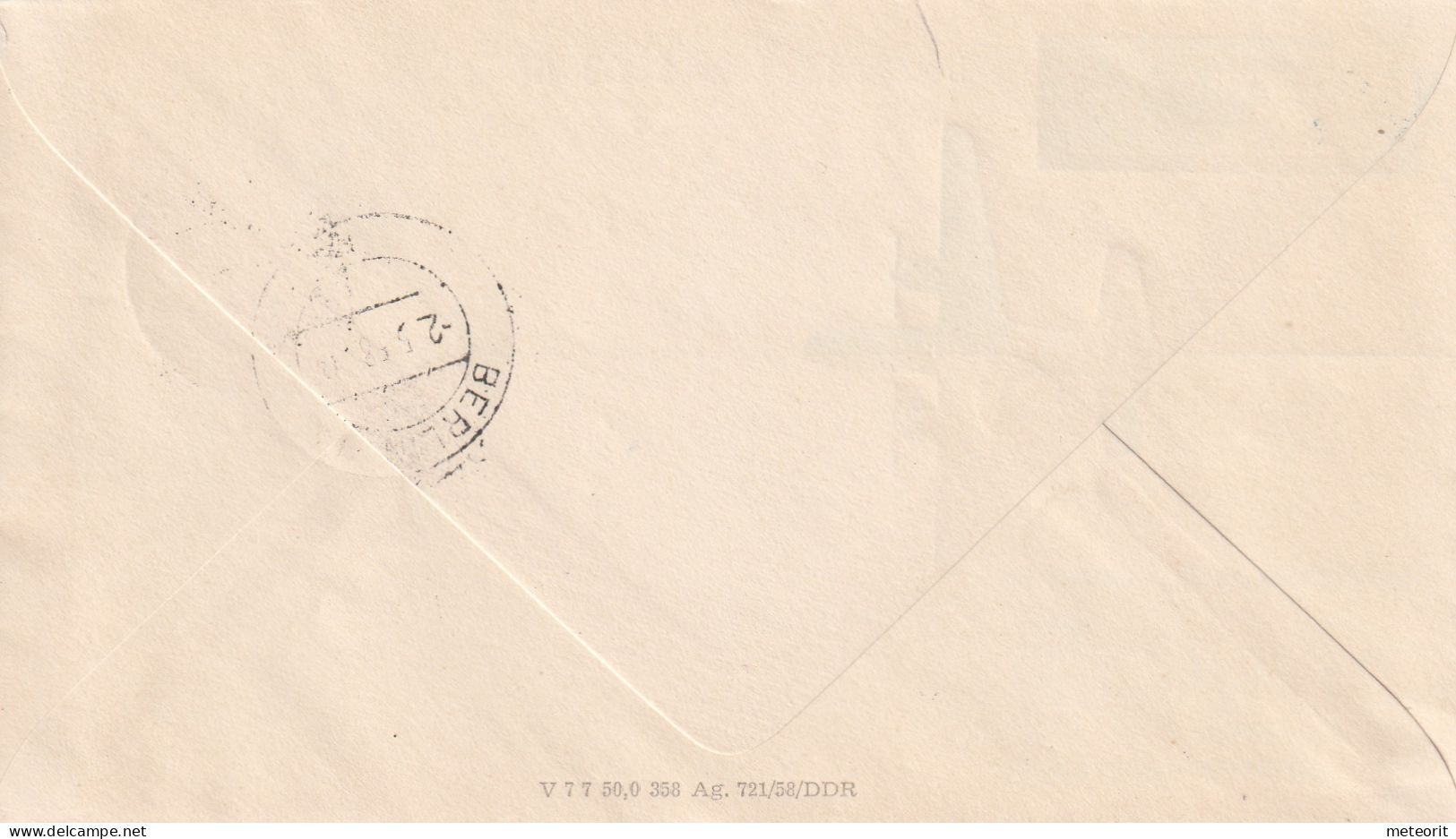 Erstflug DLH 50 KARL-MARX-STADT-BERLIN 2.5.1958 MiNr. 609 4-er Block, KARL-MARX-STADT 4 M 02.5.58 --2 - Airmail