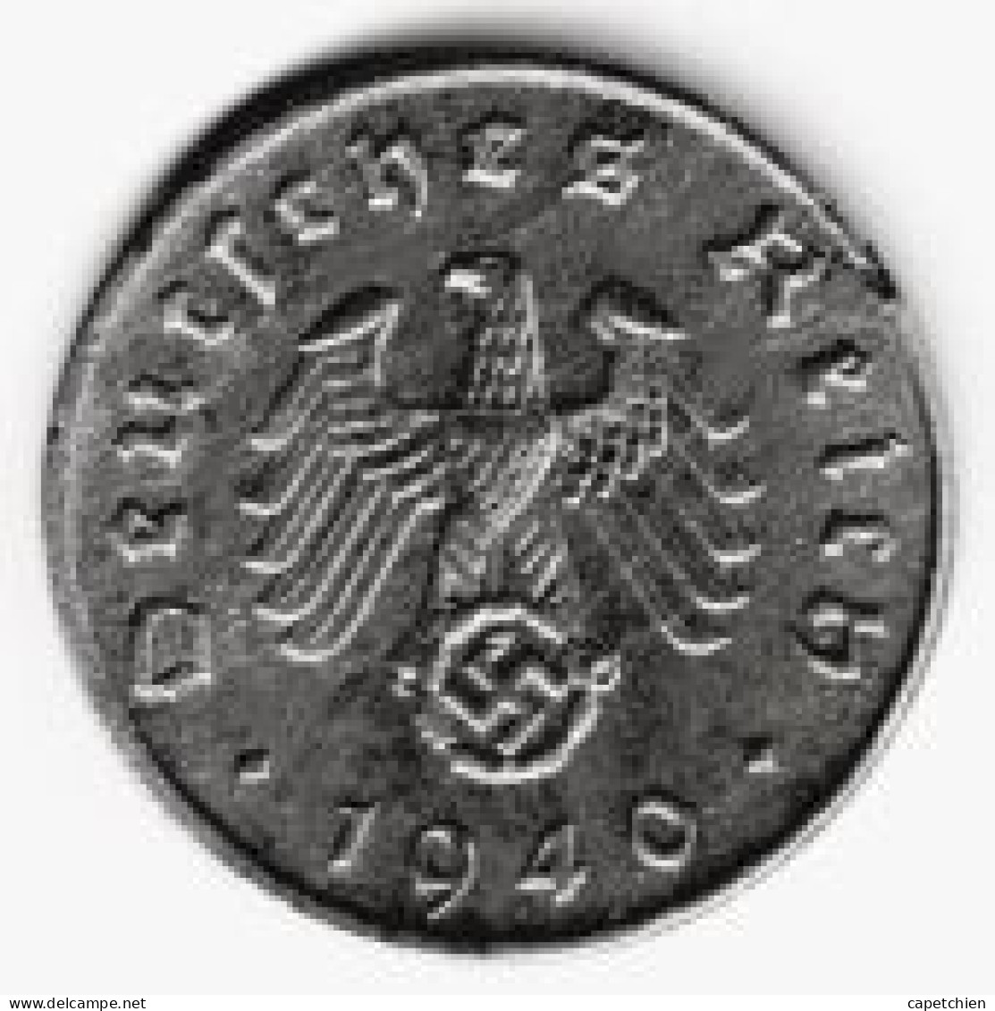 ALLEMAGNE / 10 PFENNIG  / 1940 D / ZINC / ETAT TTB + - 10 Reichspfennig