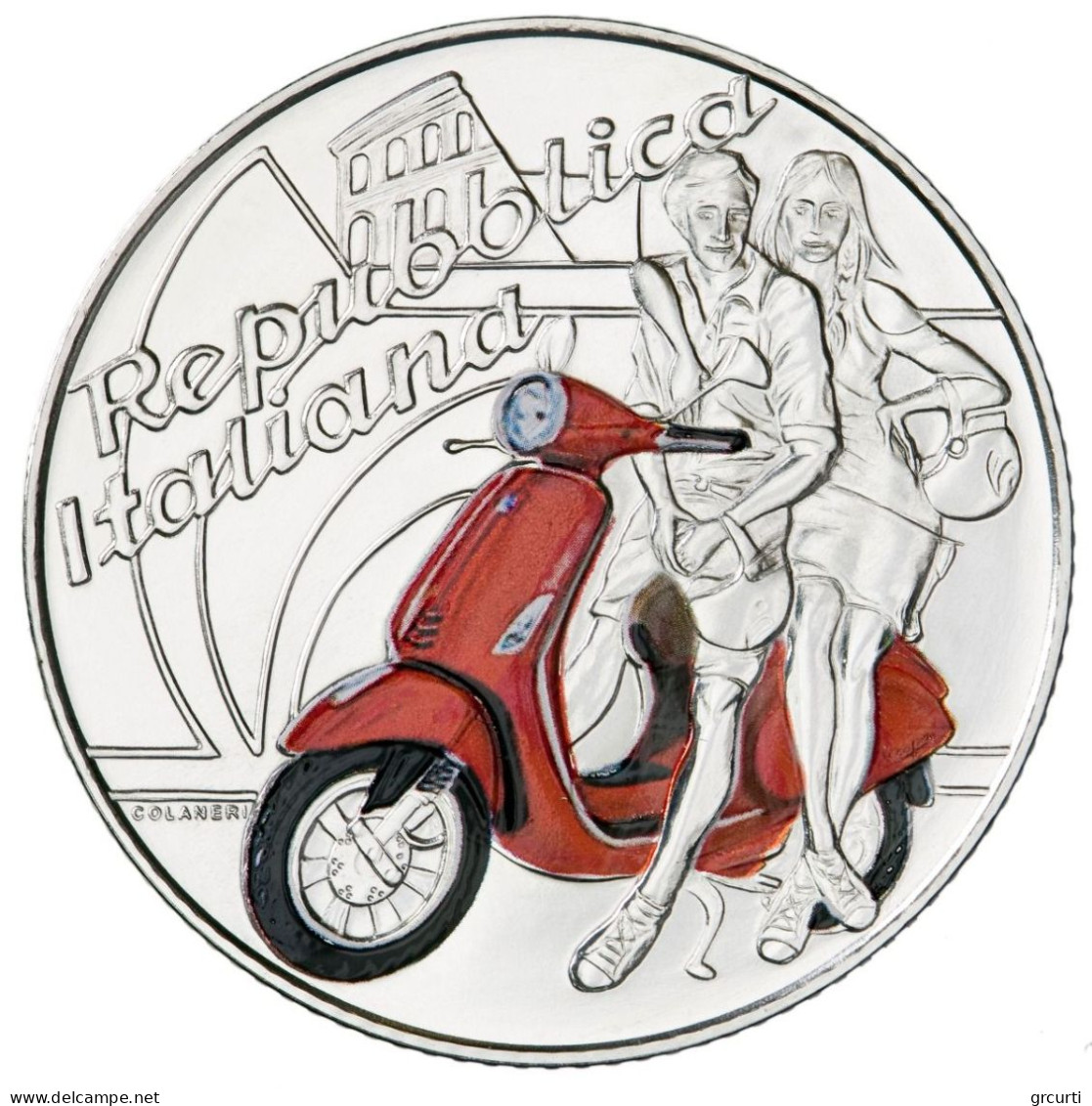 Italia - 5 Euro 2019 - Eccellenze Italiane - Vespa - Rossa - N# 341417 UC#216 - Italie