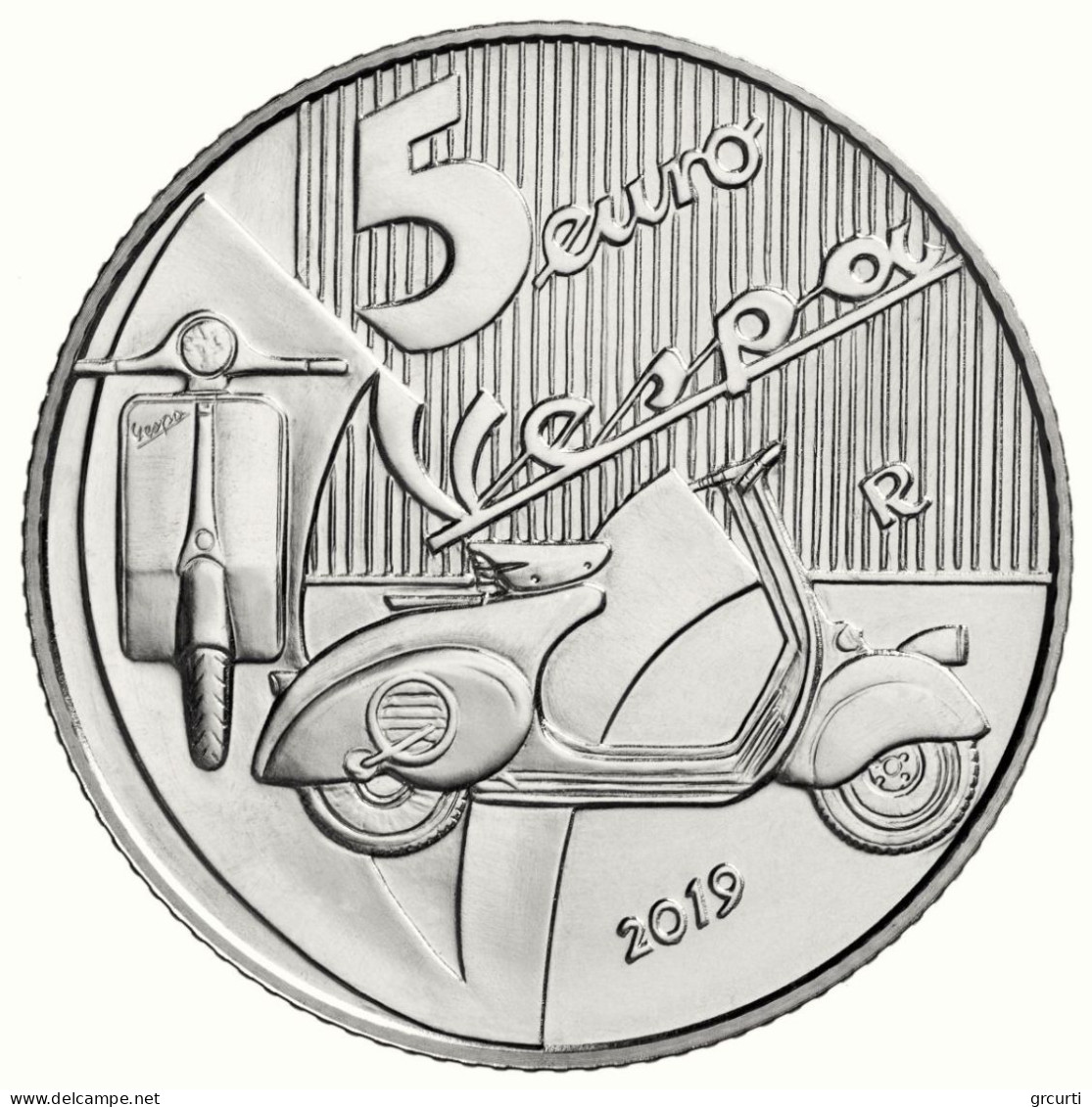 Italia - 5 Euro 2019 - Eccellenze Italiane - Vespa - Rossa - N# 341417 UC#216 - Italie