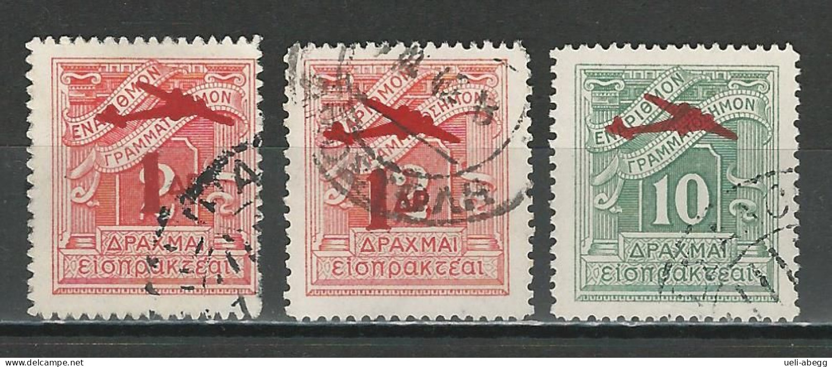 Griechenland Mi 447 A/B, 449 O - Usados