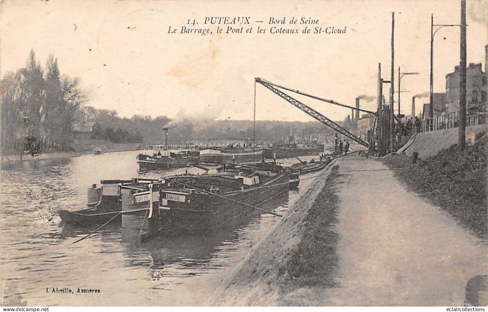 Puteaux       92         Barrage. Pont Et Côteaux De Saint Cloud     N° 14        (voir Scan) - Puteaux