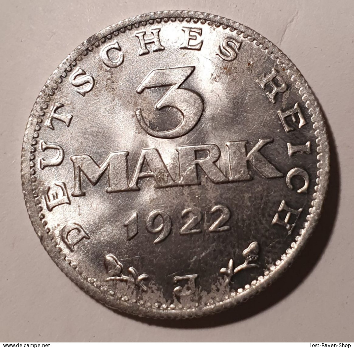 3 Mark - 1922 J - 3 Marcos & 3 Reichsmark