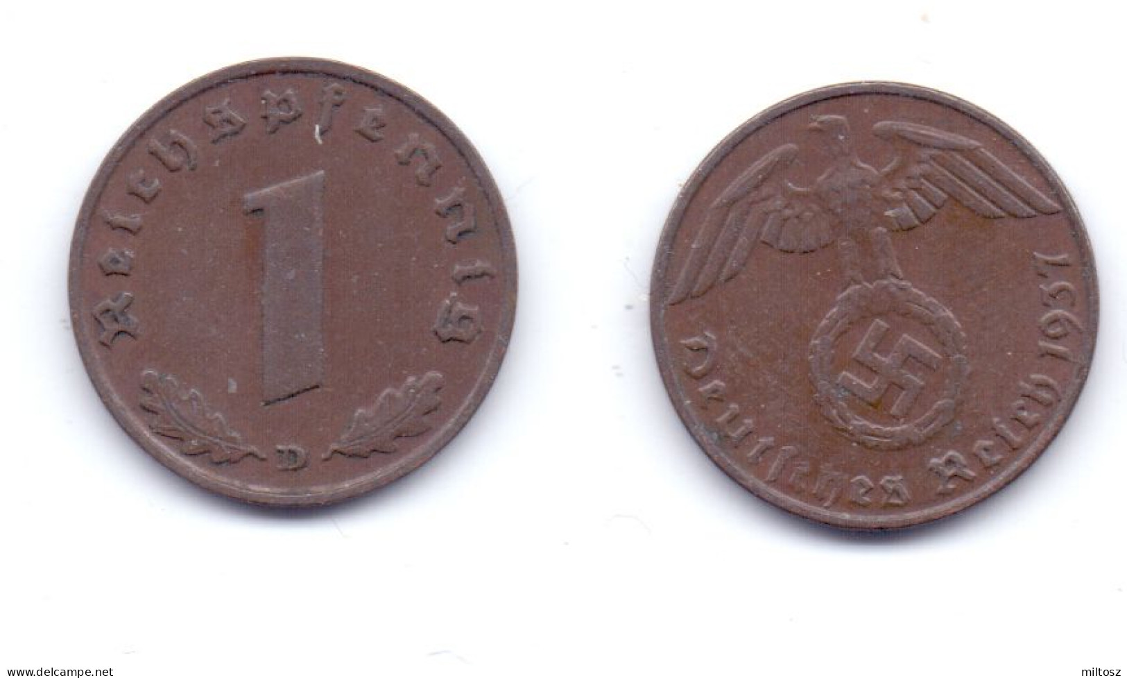 Germany 1 Reichspfennig 1937 D - 1 Reichspfennig