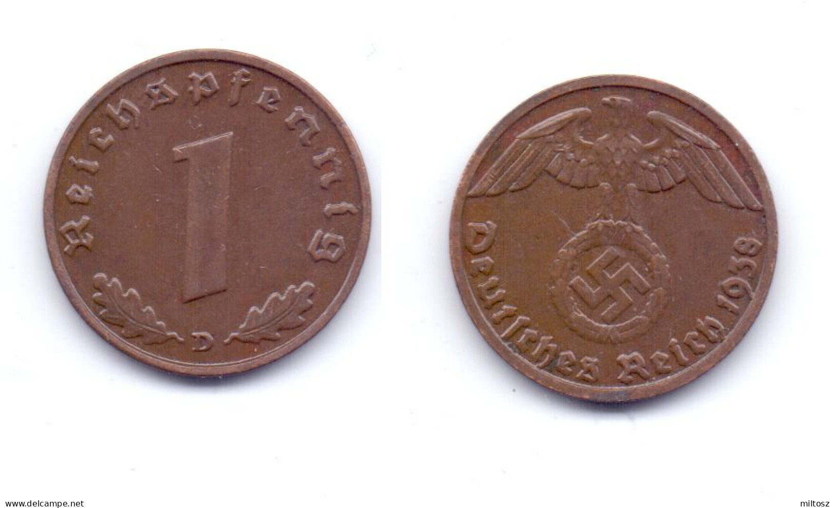 Germany 1 Reichspfennig 1938 D - 1 Reichspfennig