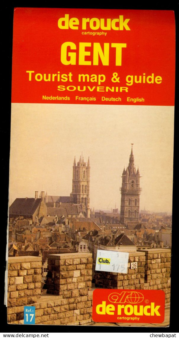 Gent - De Rouck - Carte Et Guide  - Format 24 X 12,5 Cm - 16 Pages - Cartes Routières