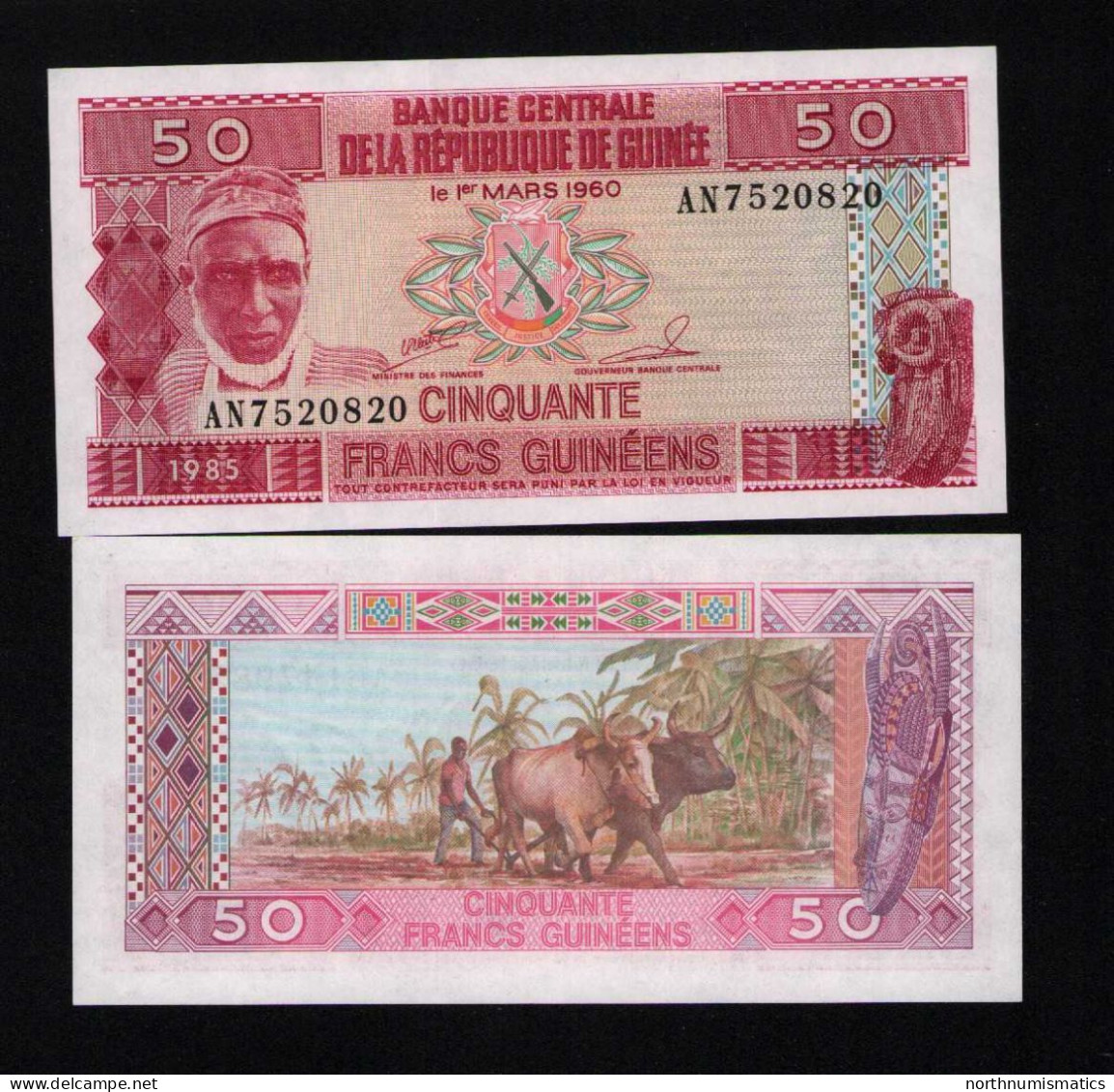 Guinea 50 Francs 1985 Unc - Guinea