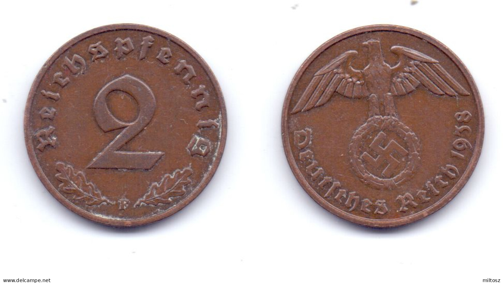 Germany 2 Reichspfennig 1938 F - 2 Reichspfennig