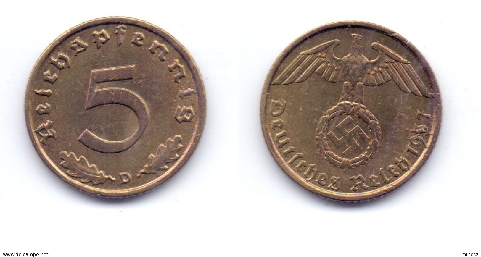 Germany 5 Reichspfennig 1937 D - 5 Reichspfennig