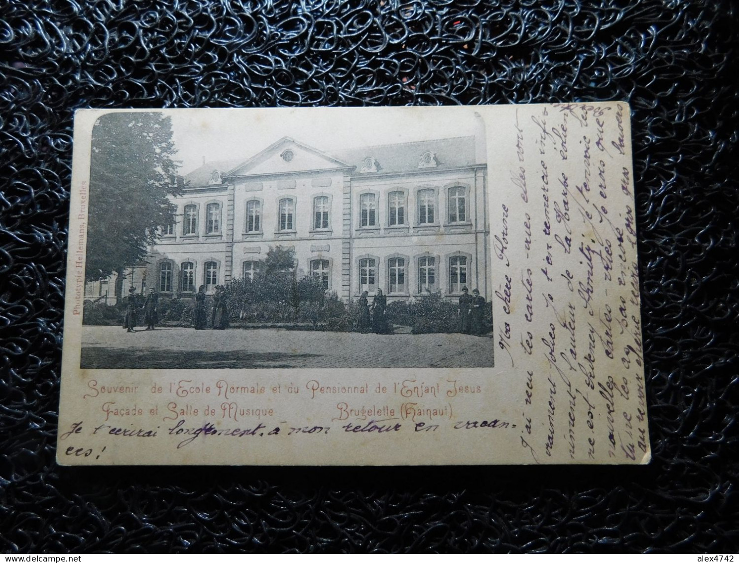 Brugelette, Souvenir De L'Ecole Et Du Pensionnat De L'Enfant Jésus, Façade Et Salle De Musique, 1901 (L20) - Brugelette