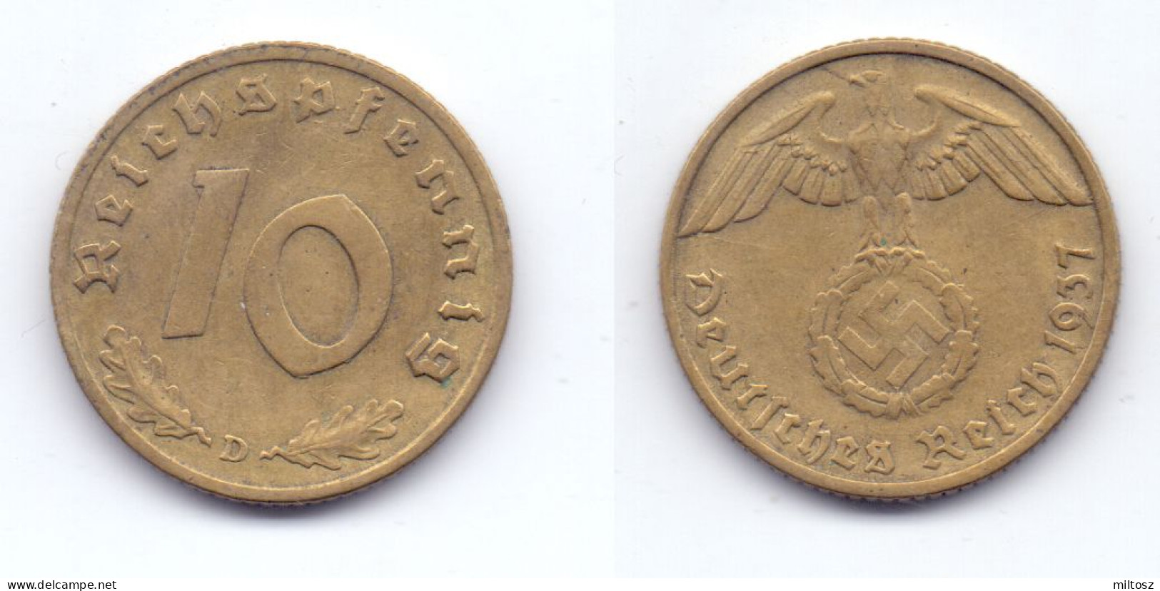 Germany 10 Reichspfennig 1937 D - 10 Reichspfennig