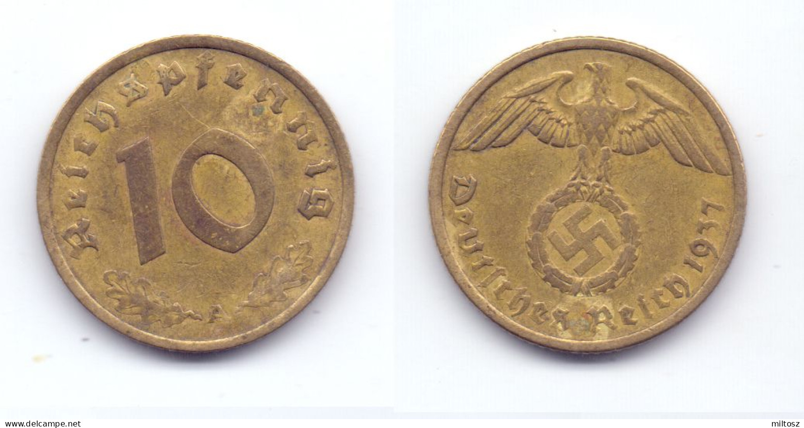 Germany 10 Reichspfennig 1937 F - 10 Reichspfennig