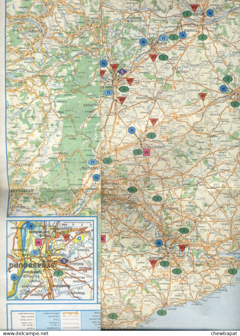 Carte : La France Du Voyage - Resinter 1986/1987 - Format 22 X 9,5 Cm - 16 Pages - Cartes Routières