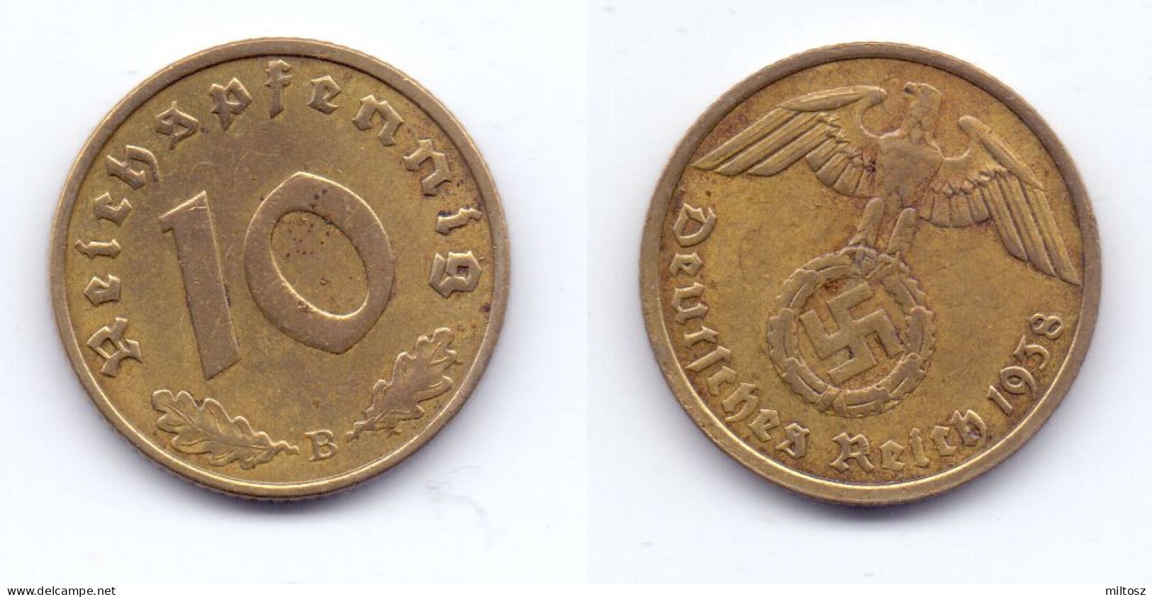 Germany 10 Reichspfennig 1938 B - 10 Reichspfennig