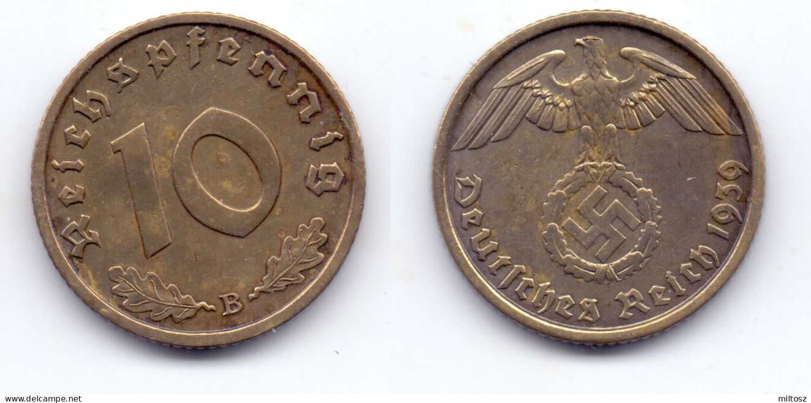 Germany 10 Reichspfennig 1939 B - 10 Reichspfennig