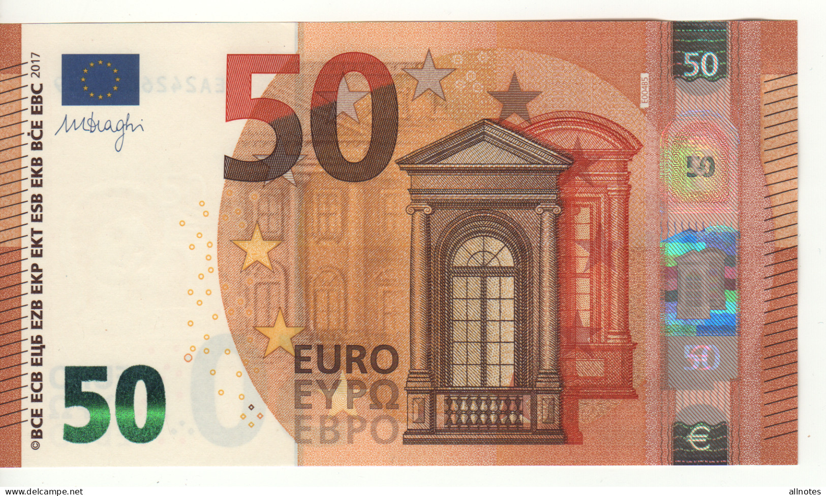 50 EURO   Firma DRAGHI   E 004 B5   EA2426876281    /  FDS - UNC - 50 Euro