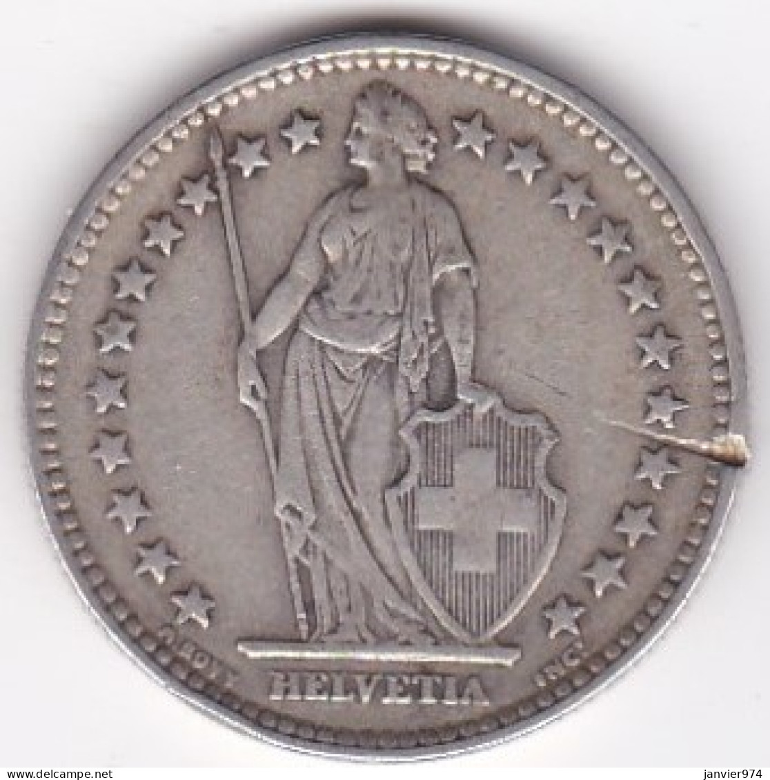 Suisse. 2 Francs 1939 B, En Argent - 2 Franken